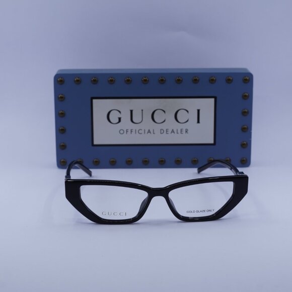 Gucci GG1683O 001 Cat Eye Eyeglasses - Shiny Black 53mm main image 7